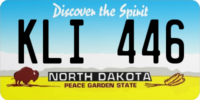 ND license plate KLI446