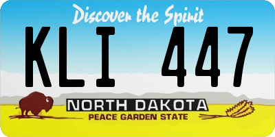 ND license plate KLI447