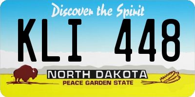 ND license plate KLI448