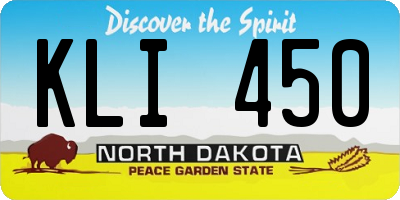 ND license plate KLI450