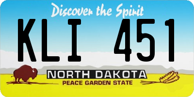 ND license plate KLI451
