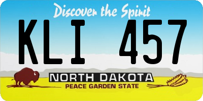 ND license plate KLI457