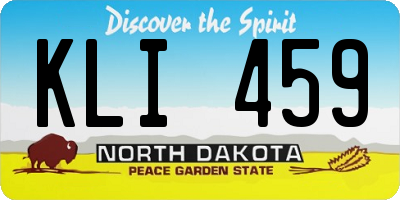 ND license plate KLI459