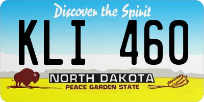 ND license plate KLI460