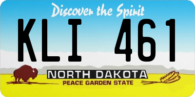 ND license plate KLI461