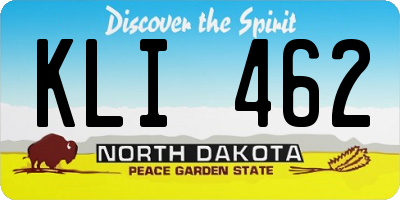 ND license plate KLI462