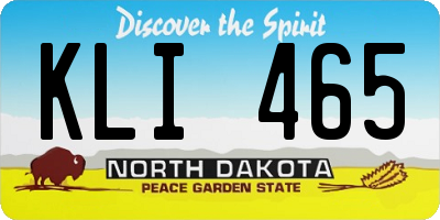 ND license plate KLI465