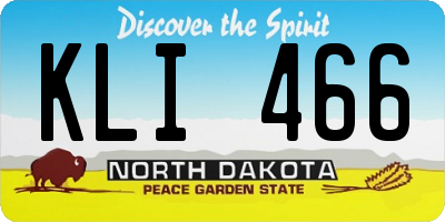 ND license plate KLI466