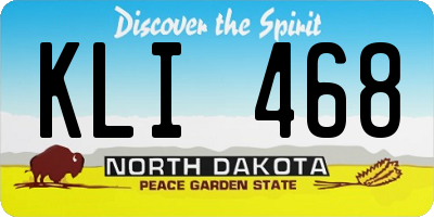 ND license plate KLI468