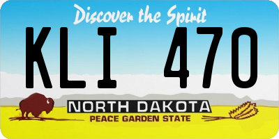 ND license plate KLI470