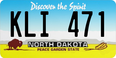 ND license plate KLI471