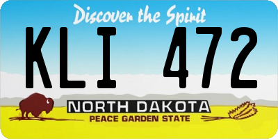 ND license plate KLI472