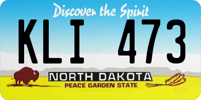 ND license plate KLI473