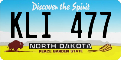 ND license plate KLI477