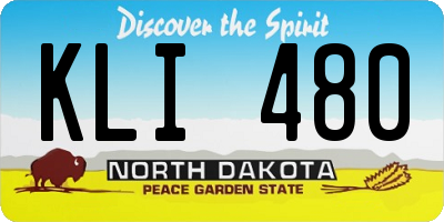 ND license plate KLI480