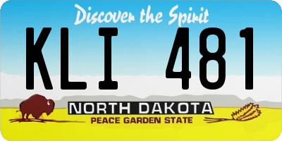 ND license plate KLI481