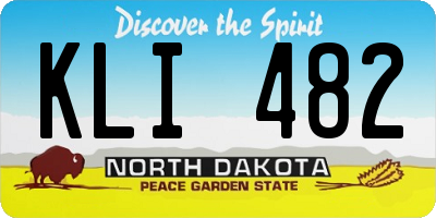 ND license plate KLI482