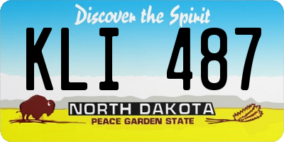 ND license plate KLI487