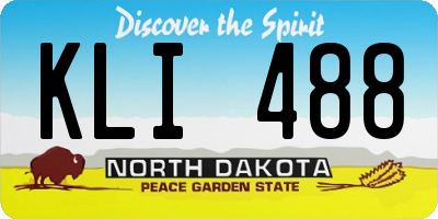 ND license plate KLI488