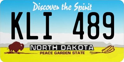 ND license plate KLI489