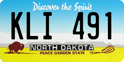 ND license plate KLI491