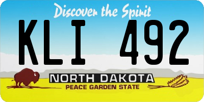 ND license plate KLI492