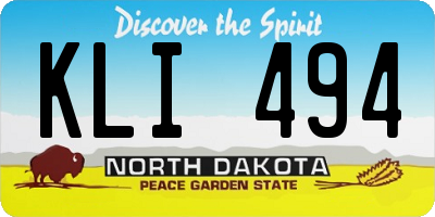 ND license plate KLI494
