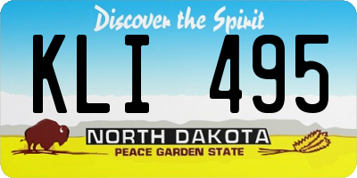 ND license plate KLI495