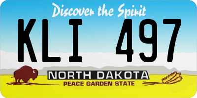 ND license plate KLI497