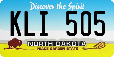 ND license plate KLI505