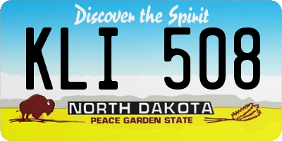 ND license plate KLI508
