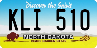 ND license plate KLI510