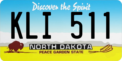 ND license plate KLI511