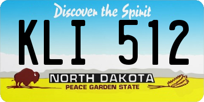 ND license plate KLI512