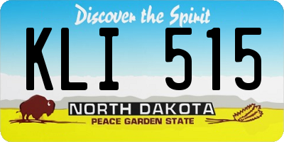 ND license plate KLI515