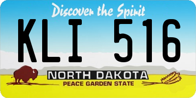 ND license plate KLI516