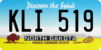 ND license plate KLI519