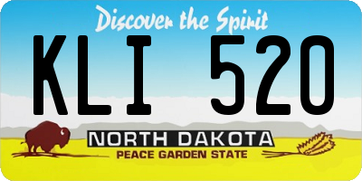 ND license plate KLI520