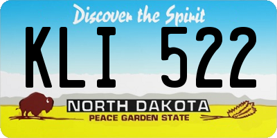 ND license plate KLI522
