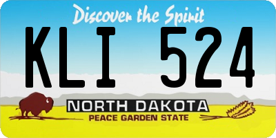 ND license plate KLI524