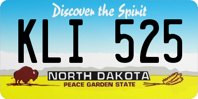 ND license plate KLI525