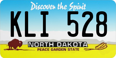 ND license plate KLI528