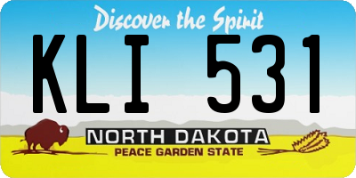 ND license plate KLI531
