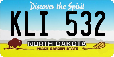 ND license plate KLI532