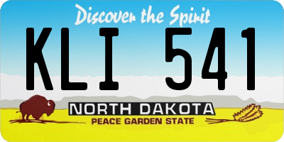 ND license plate KLI541
