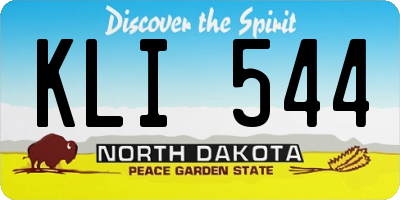 ND license plate KLI544