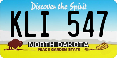 ND license plate KLI547
