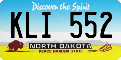 ND license plate KLI552