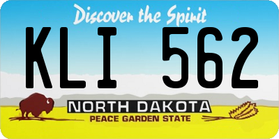ND license plate KLI562