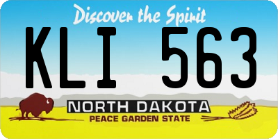 ND license plate KLI563